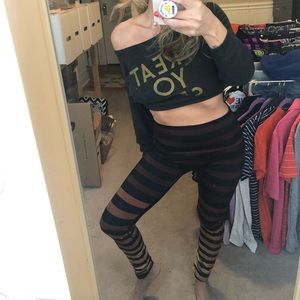 K-Deer stripped leggings